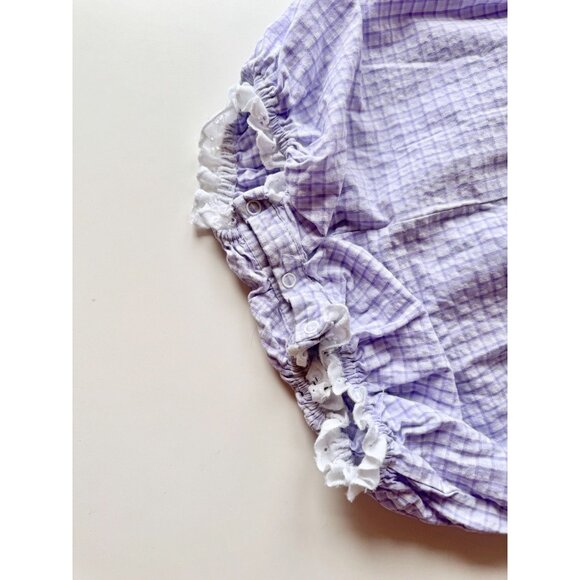 Vintage Girl's JUST CHUCKLES Purple Embroidered Butterfly One Piece, Size 24M - Picture 8 of 14